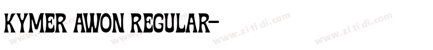 Kymer Awon Regular字体转换 Kymer Awon Regular字体转换
